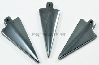 Non-Magnetic Hematite Arrowhead Pendant Center Hole HAH-2