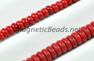 Semi-Precious Beads Red Turquoise Roundell (RED-Roundell)