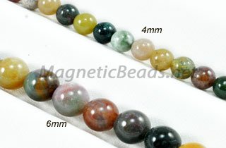 Semi-Precious Beads Fancy Jasper Round 4mm or 6mm (FJ)