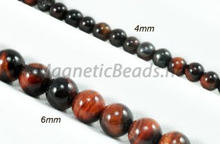 Semi-Precious Beads Red Tiger Eye Round 4mm or 6mm (RTE)
