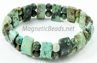 Semi-Precious African Turquoise Stretch Bracelet (HC-AT)