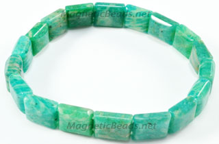 Semi Precious Beads Amazonite 2 Hole 10x10mm Spacers (SSA-10)