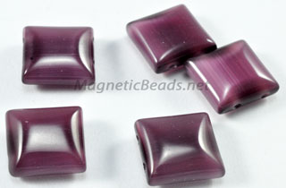 Semi Precious Beads Amethyst 2 Hole 10x10mm Spacers (SSA-10)