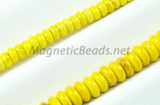 Semi-Precious Bead Yellow Turquoise Rondell (Yel-Rondell)