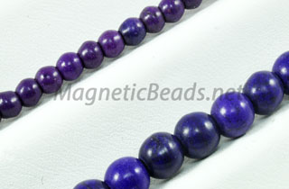 Semi-Precious Bead Purple Turquoise Round (PUR)