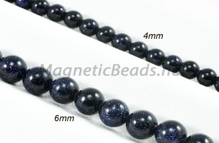 Semi-Precious Beads Blue Goldstone 4m or 6m Round (BG)