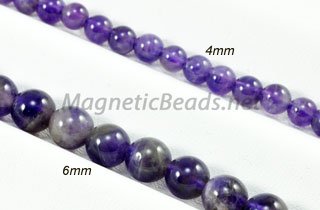 Semi-Precious Beads Amethyst 4mm or 6mm Round (AM)