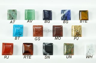 Semi Precious Beads Assorted 2 Hole 10x10mm Spacers (SSA-10)