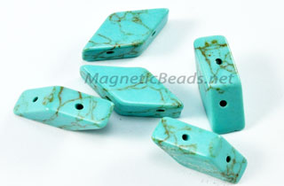 Semi-Precious Beads-Diamond Shape Turquoise (TQ)