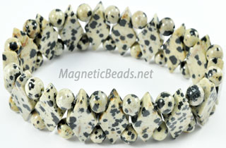 Semi-Precious Beads Dalmatian Jasper Stretch Bracelet (D-DJ)