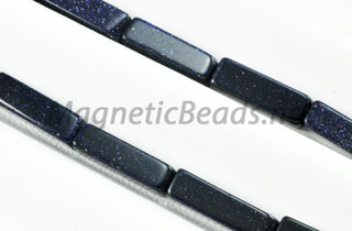 Semi-Precious Rectangle Beads 4x13mm Blue Goldstone (RCT-BG)