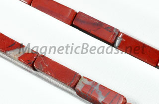 Semi-Precious Rectangle Beads 4x13mm Red Jasper (RCT-RJ)