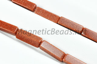 Semi-Precious Beads Rectangle 4x13mm Goldstone (RCT-GS)