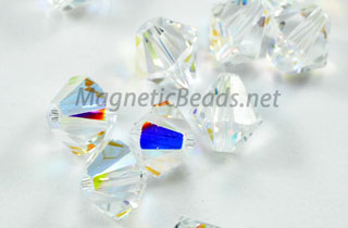 Swarovski Bi-Cone Crystals - AB 6mm (SWAB-06)