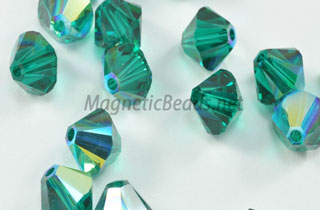 Swarovski Bi-Cone Crystals - Emerald Green 6mm (SWEMGRN-06)