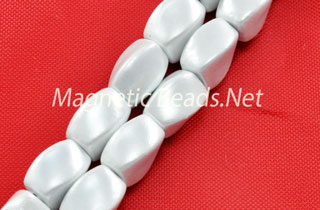 Triple Power Magnetic Bead 5x8 Twist White Pearl(PMPW-600-BW)