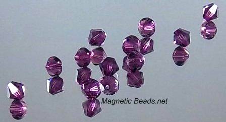 Swarovski Bi-Cone Crystals Amethyst 6mm (SWAM-06)