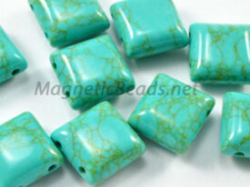 Semi-Precious Beads African Turquoise 2 Hole 10x10mm  Spacers
