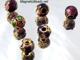 Cloisonne Accent Beads Brown CLB-6-BROWN