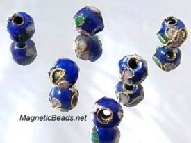 Cloisonne Accent Beads Cobalt Blue CLB-6-CB