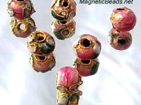 Cloisonne Accent Beads Peach CLB-6-PE