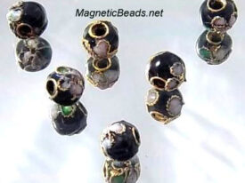 Cloisonne Accent Beads Black CLB-6-BK