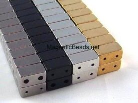 Magnetic Clasp Double Gold, Blk, Grey or Silver (DMC-6) 6x6x12mm