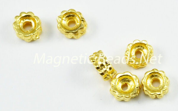Metal Findings/Spacers 6x3M Gold Roundel Spacer(F-64)
