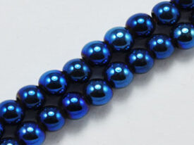 Magnetic Bead 4mm Round Iridescent Blue(M-201-BR)