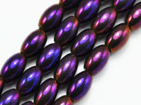 Magnetic Bead 5x8mm Purple Rainbow Rice (M-502-PR)
