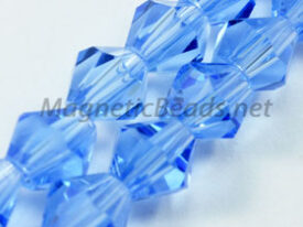 Glass Bead 6mm Bi-Cone Lite Blue (GBLB-06)
