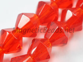 Glass Bead 6mm Bi-Cone Siam (GBSIAM-06)