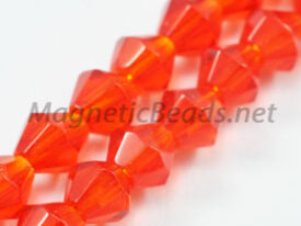 Glass Bead 4mm Bi-Cone Siam (GBSIAM-04)