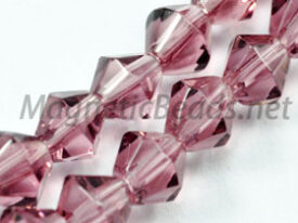 Glass Bead 4mm Bi-Cone Lite Amethyst (GBLA-04)
