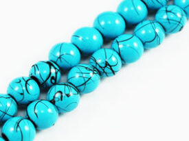 Magnetic Marbled Pearl Beads 6mm Blu Turq (MMBT-6)