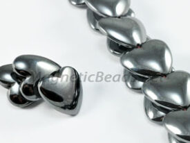 Magnetic Bead 12mm Puffed Heart Veritcal Hole (M-901)
