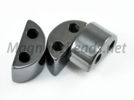 Magnetic Bead  6X13mm 2 Hole Semi Cirlce Spacer (MHC-106)