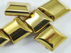 Magnetic Bead 2 Hole 10x10mm Gold Spacer (MS-10-G)