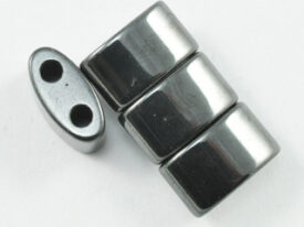 Magnetic Beads 6x11mm Double Curve 2 Hole Spacer (MDC-6-2