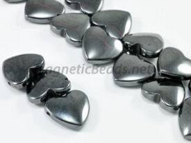 Magnetic Bead 12mm 2 Holed Hematite Heart (M-12)