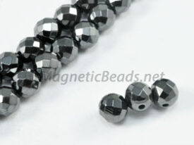 Triple Power Magnetic Bead Faceted 6mm Round (PM-202-F)