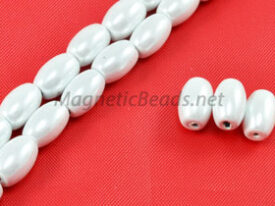 Triple Power Magnetic Bead 5x8mm Rice Pearl White (PMPW-502)