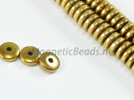 Magnetic Bead 6mm Gold Roundel (M-10-G)