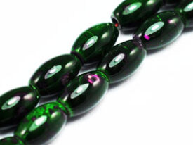 Magnetic Marbled Pearl Bead 5x8mm Green Rice (MMBG-5)