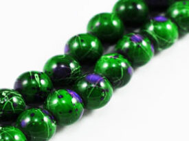 Magnetic Marbled Pearl Beads 6mm Green (MMBG-6)