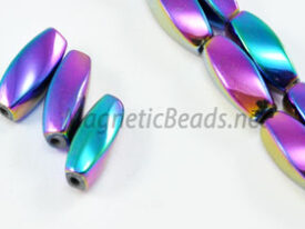 Magnetic Bead 5x12mm Rainbow Twist (M-601-R)