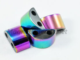 Magnetic Bead 6x13mm 2 Hole Rainbow Spacer (MHC-106-R)