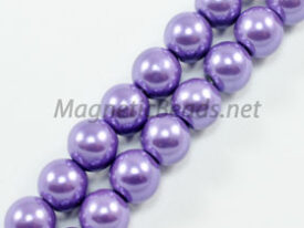 Magnetic Pearl Beads 6mm Round Purple (MPPUR-206)