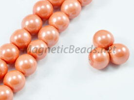 Magnetic Pearl Beads 6mm Round Peach Pink (MPPP-206)