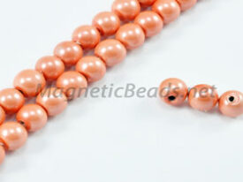Magnetic Pearl Beads 4mm Round Peach Pink (MPPP-204)
